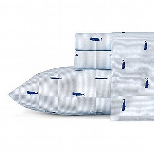Nautica Whale Stripe Cotton Percale Sheet Sets - Macy's