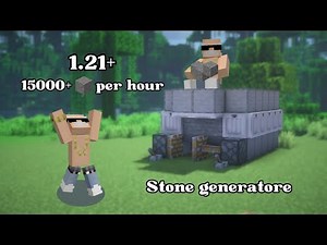 How to Build a easy and Insane Efficiency Stone Farm in Minecraft | 15000+ stone per hour!