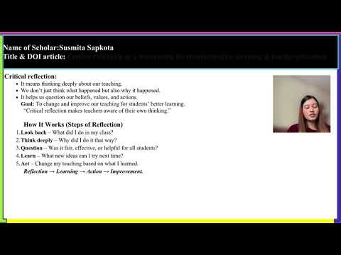 Transformative Learning (Critical Reflection )