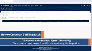 How to Create an E-Billing Batch