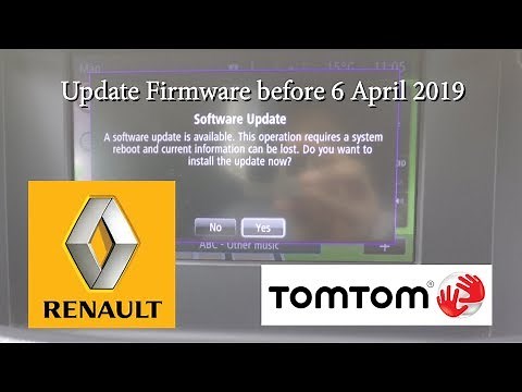 How to update your Renault R-link firmware before 6 April\nTomtom satnav navigation update