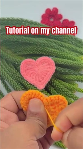 Tutorial here! 👆 How to Crochet an easy and quick heart Tutorial