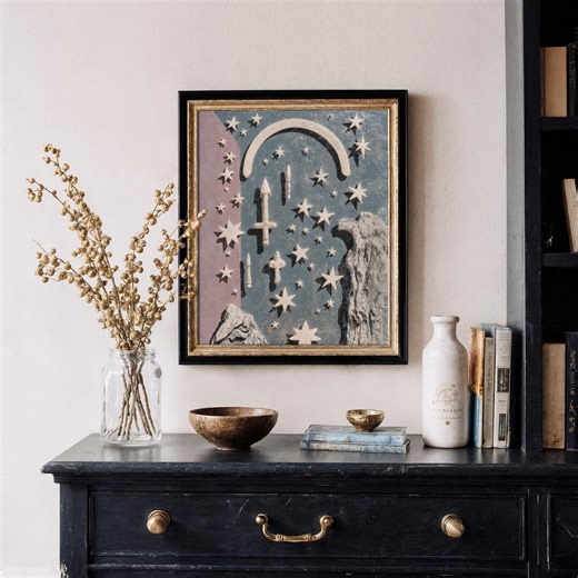 Abstract Star Art Print: Magical Celestial Decor, Digital Poster - Etsy