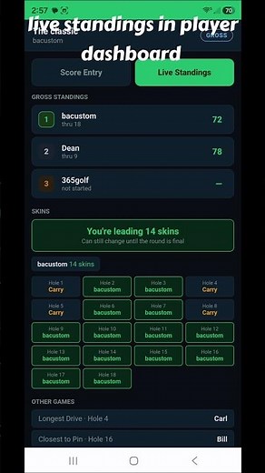 Run Live Golf Tournaments — Free