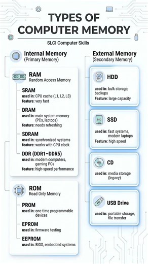 Internal Memory vs External Memory | Difference Explained in English #shorts #InternalMemory #tech