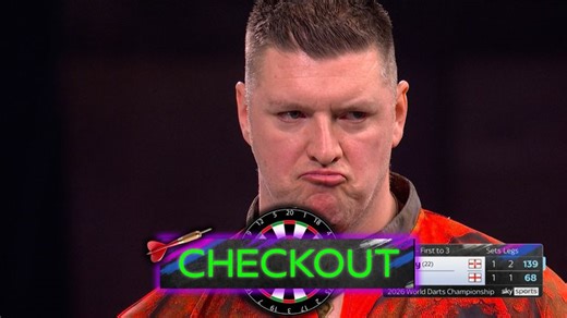 World Darts Championship: Daryl Gurney takes third set in style with big 139 finish