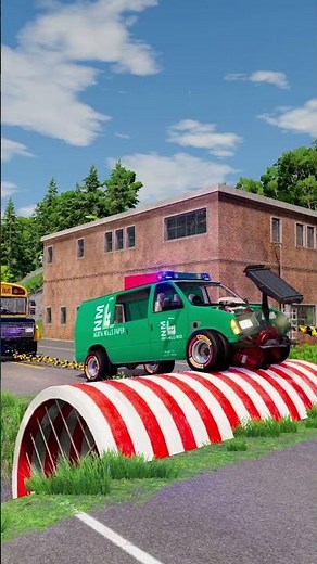 Trucks and Cars vs Speed Bumps #569 | BeamNG.drive