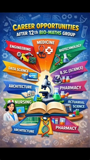 👉 “Bio-Maths After 12th? 😳 You Have DOUBLE Career Options! 🚀” #studentlife #studyspot #studylife