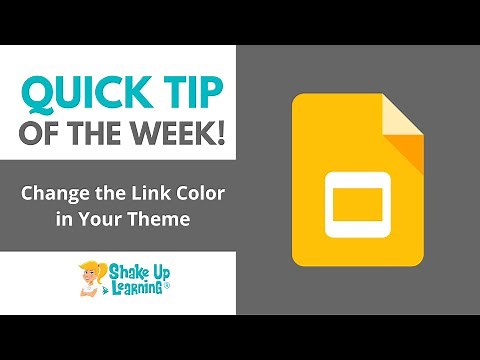 Google Slides Quick Tip: Change the Link Color of Your Google Slides Theme