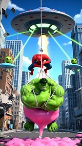 Spider-Man Rescues Hulk from Alien Invasion 👽 | Funny Animation 😂🟢