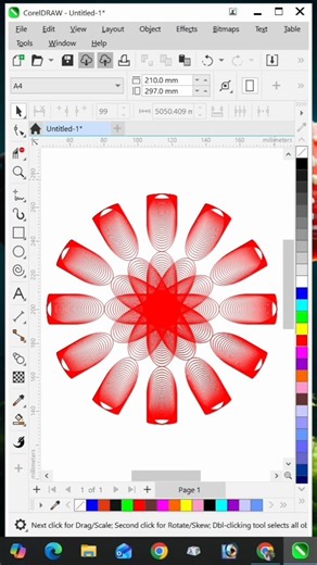 #38 | Tutorial Design in CorelDraw #graphicdesign #flowerdesign #chakradesign #logo #shortvideo