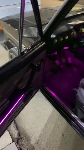 Stunning Lada 2106 Interior with Purple LED Lights