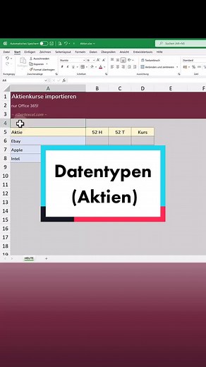 Aktienkurse in Excel importieren: Schritt-für-Schritt-Anleitung