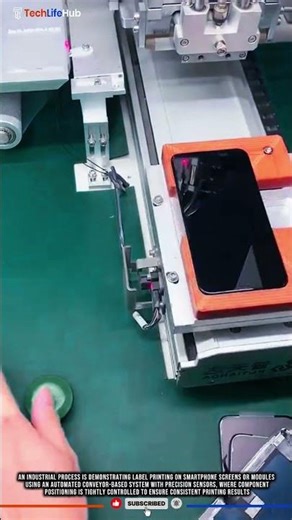 Innovation Smartphone Screen Label Printing Process: Precision Alignment #tech