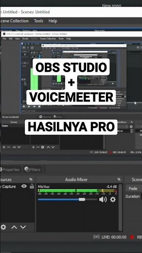 Obs Studio wajib tambah aplikasi voicemeeter #tutorial #obs #screenrecorder