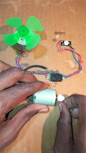 How I Powered a DC Fan and LED Bulb Using a Metal Gear Motor #shorts #tech #youtubeshorts #project