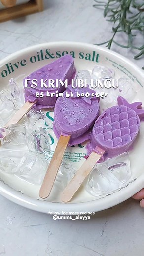 Resep Es Krim Tinggi Kalori MPASI dari Ubi Ungu