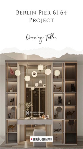 Bartoldi & Veronna Interior Design on Instagram: "[Berlin Pier 61 64 Project] [Dressing Tables] Designed by Bartoldi & Veronna #makyajmasası #yatakodası #bedroomdesign #Schlafzimmer #dressingtable"