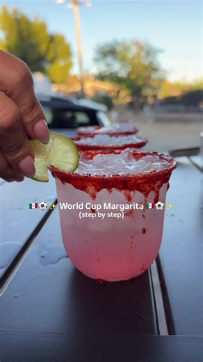 What I’m making Thursday 🤪🇲🇽 ✨ Chamoy   Tajín rim ✨ Juice of 1 whole lime ✨ 1.5 oz tequila ✨ 1/4 cup white cran & strawberry juice ✨ Ice ✨ Top with Fresca or Squirt ✨ Frozen fruit of choice (I did blueberries 🫐) Directions: Rim your glass with chamoy and Tajín, add lime juice, tequila, juice, and ice. Top with Squirt or Fresca, add your frozen fruit, and cheers to the match! ⚽🍹 Who are you rooting for? 👀👇🏼 #WorldCup #Paloma #CocktailRecipe #GameDayDrinks #VivaMexico