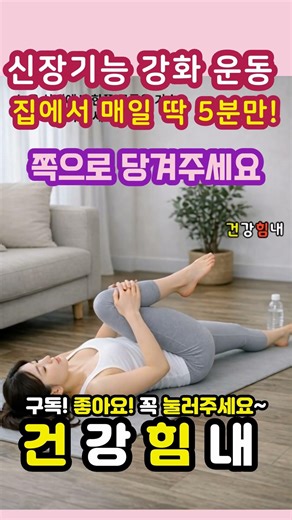 (5분운동)신장기능 강화 운동 집에서 매일 딱 5분만!! #건강힘내 #건강타임 #건강투유 #신장기능