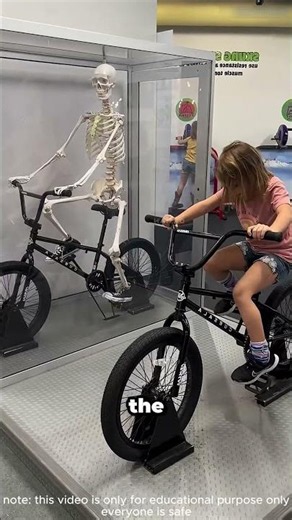 The Skeleton Knows How to Ride a Bike 😳🦴 #experiment #shorts