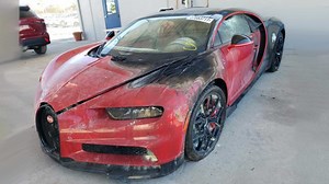 Buy This Burnt Bugatti Chiron for a (Likely) Big Discount
