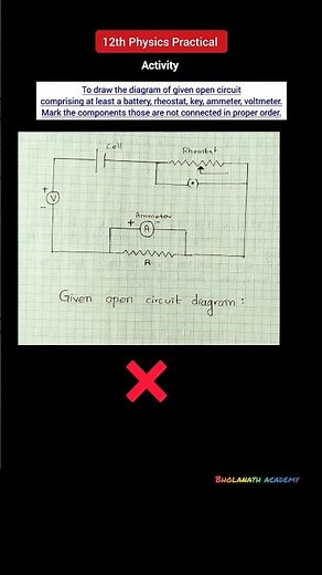 Correct the circuit and circuit diagram class 12 activity