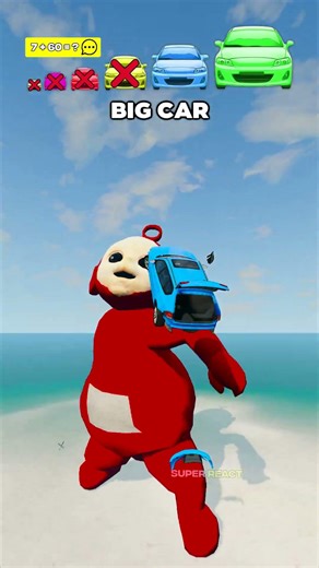 Big & Small Cars vs Po Teletubbies Kick & Punch #beamngdrive