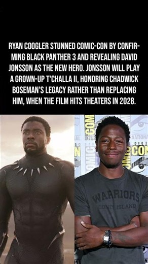 Ryan Coogler Reveals David Jonsson As The New Black Panther 🐆👑🔥