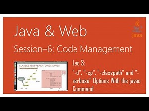 "-d", "-cp", "-classpath" and "-verbose" Options With the javac Command