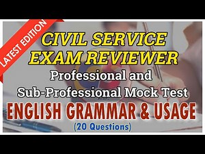 ENGLISH GRAMMAR AND CORRECT USAGE 3 MOCK TEST | CIVIL SERVICE EXAM REVIEWER 2025 Prof & Sub-Prof