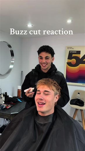 Spontaneous Buzz Cut Reaction: A Bold New Look