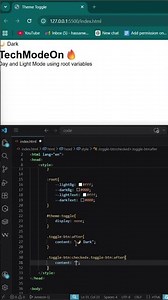 This CSS Variable Root Trick Will Change Your UI🔥 | Toggle Theme Button | CSS for Beginners #shorts