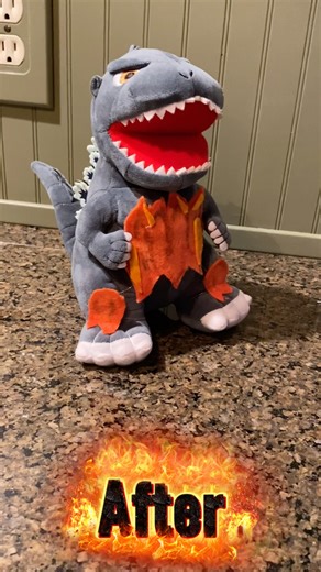 How to make a custom Burning Godzilla Plushie! #craft #custom #godzilla #plushie