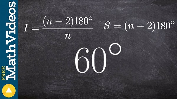 Learn to find the sum of interior angles given one exterior angle for a polygon Ex 1