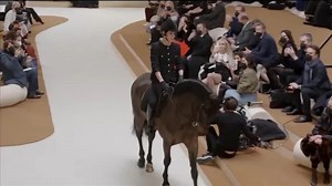 Horse struts catwalk at Chanel's Paris show
