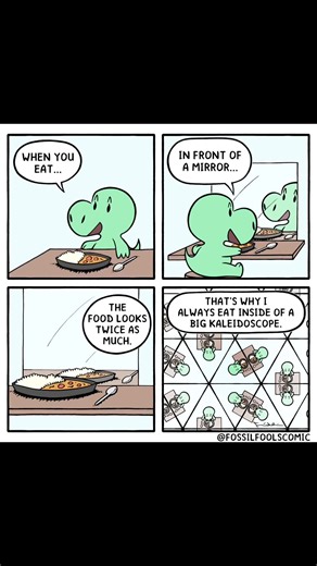 The ancient wisdoms of Albertosaurus. Follow @fossilfoolscomic for more. #kaleidoscope #lifehack #lifehacks #infinite #comicstrip #webcomic #dinosaur #dinosaurs #dino #dinos #dinosaurcomic #4panelcomic #originalcomic #indiecomic #shortcomic #weeklycomics #cartoonist #fossilfools #웹툰