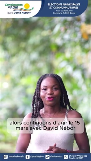 Découvrez la suite des colistiers engagés aux côtés de David Nébor, une équipe déterminée à bâtir les projets d’avenir pour Petit-Bourg. #davidnebor #municipales2026 #ContinuonsDAgir #petitbourg