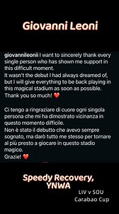 160K views · 6.8K reactions | ส่งกำลังใจให้น้องหายเร็วๆ กลับมาแข็งแรง สู้ๆ ครับ Giovanni Leoni ✌♥️ YNWA ขอบคุณคลิปจากน้องก็อท วัยรุ่นแอนฟิลด์ของเราด้วยน้า ♥️ #LIVSOU #CarabaoCup #liverbirdclub | Liverbird Club | Facebook