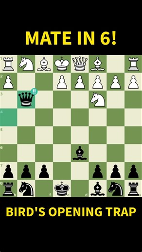 COOK Your Opponent in 6 Moves! | Bird's Opening Trap #shorts
