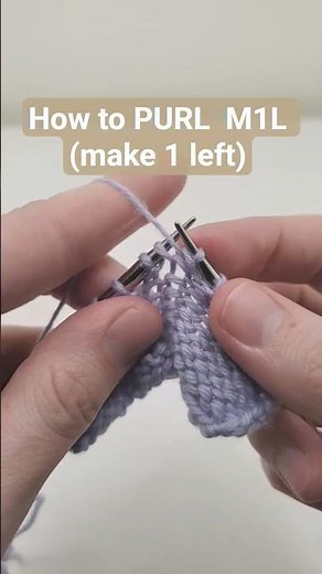 Purling M1L (Make 1 left) left leaning decrease on a Wrong Side