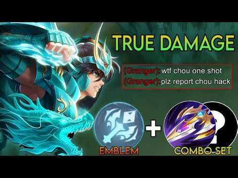 GLOBAL CHOU BEST ONE SHOT BUILD FOR RANK PUSH 2025 (Enemy Got Shock) 😳 | Mlbb Chou One Shot