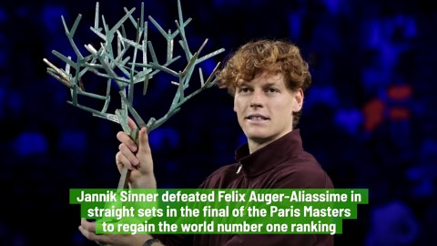 Sinner Reclaims No.1 Ranking With Paris Masters Triumph
