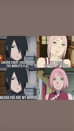 sasuke today discovered that world is filat