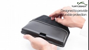 Turtleback Holster for iPhone 8 Plus, iPhone 7 Plus, Black Belt Case Leather Pouch with Executive Belt Clip Horizontal