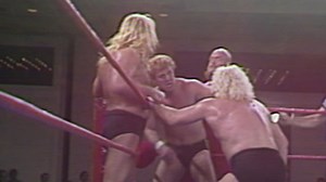 Sgt. Slaughter, Curt Hennig and Scott Hall vs. The Fabulous Freebirds and Boris Zhukov: November 12, 1985