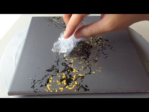 (770) Elegant background & lovely flowers | Fluid acrylic painting for beginners | Designer Gemma77