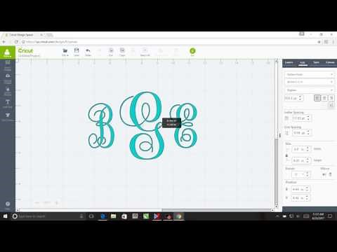 How to Create a basic Monogram using Cricut Design Space