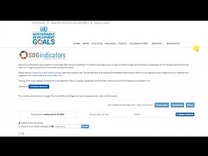 Recorrido por la base de datos de los Objetivos de Desarrollo Sostenible (ODS) de Naciones Unidas.