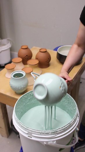 I am so excited to see how these garlic keepers come out as I had not made them in several years! Its always fun to revisit old forms #glazingpottery #potteryvids #potterywheel #wheelthrowing #ceramic #potterydesign #potterytiktok #smallbusiness #handmade #ceramics #pottersoftiktok #pottery #clay #potterylife #garlickeeper